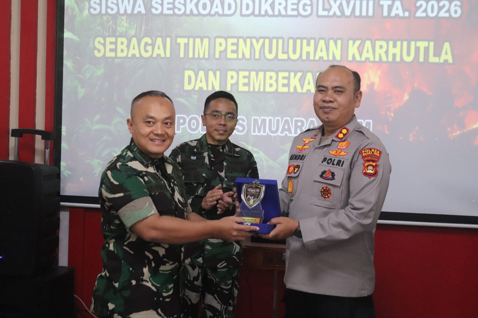 Polres Muara Enim dan Pasis Seskoad Bedah Risiko serta Dampak Karhutla