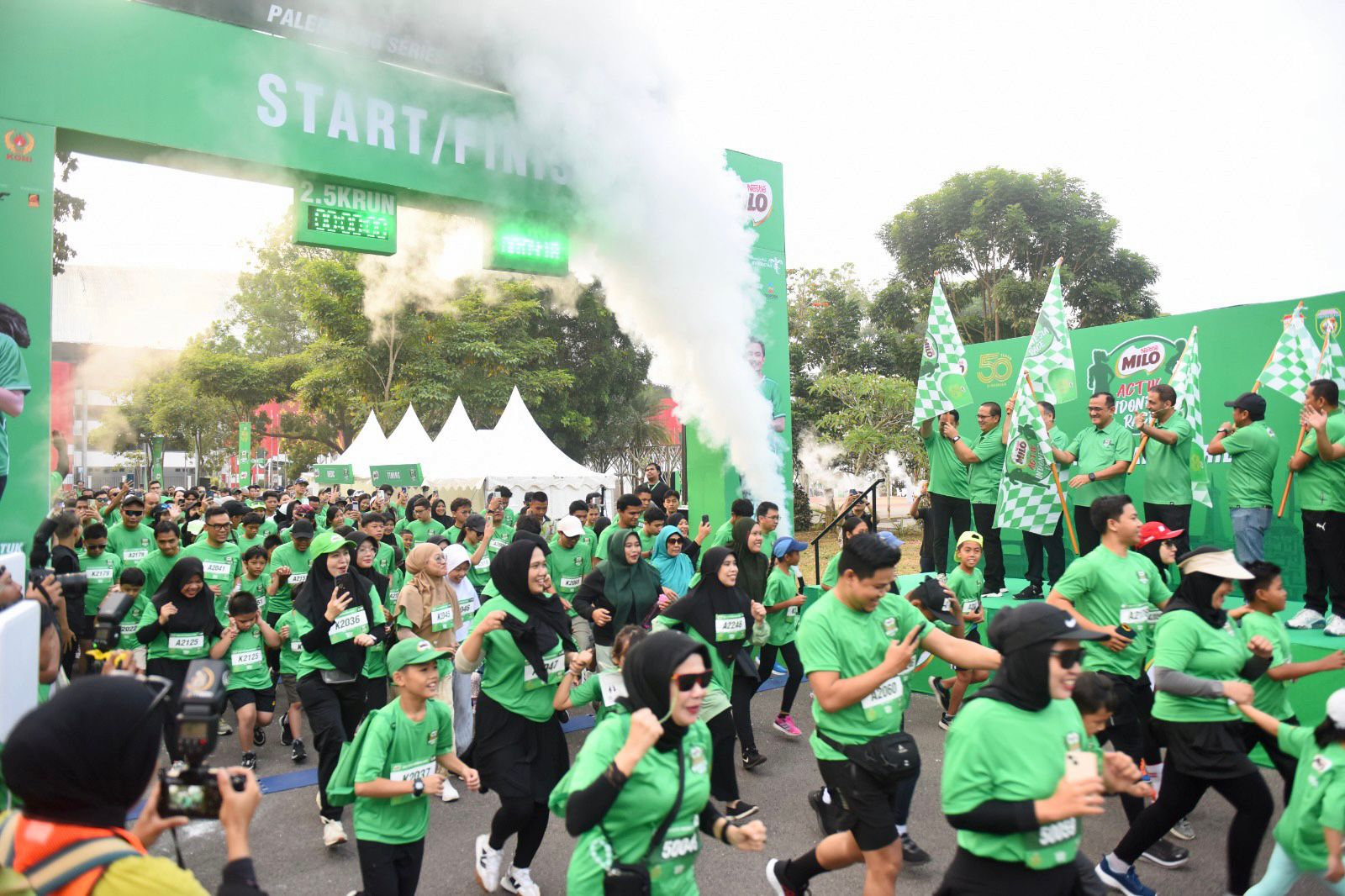 Ribuan Peserta Ikuti Road to MILO ACTIV Indonesia Race 2024 di Jakabaring Palembang