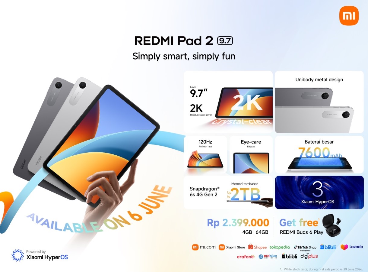 Xiaomi Indonesia Resmi Merilis REDMI Pad 2 dan REDMI Headphone Neo
