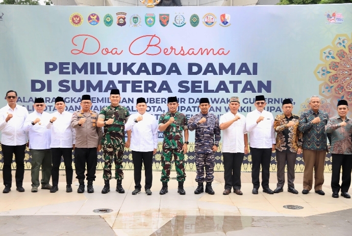 Ciptakan Pilkada Damai, Pj Gubernur Sumsel Ikuti Doa Bersama di Monpera Palembang