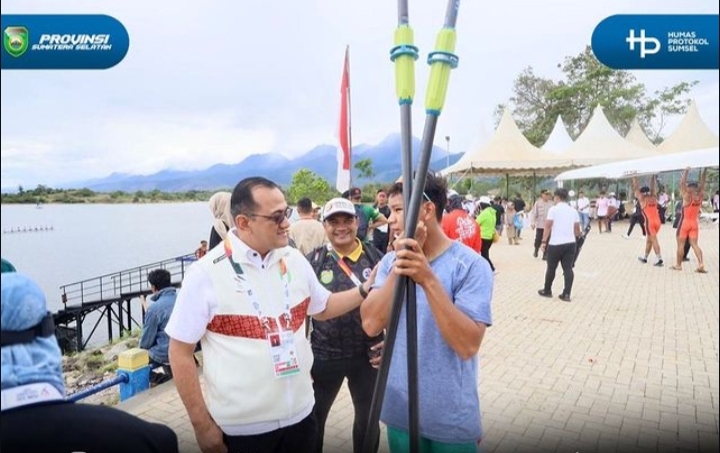 Sekda Sumsel Beri Semangat Atlet Dayung di PON Aceh