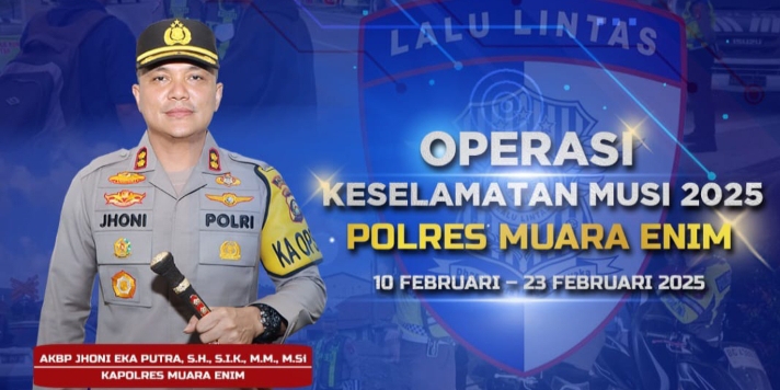 Mulai Besok Polres Muara Enim Gelar Operasi Keselamatan Musi 2025, Ini Targetnya