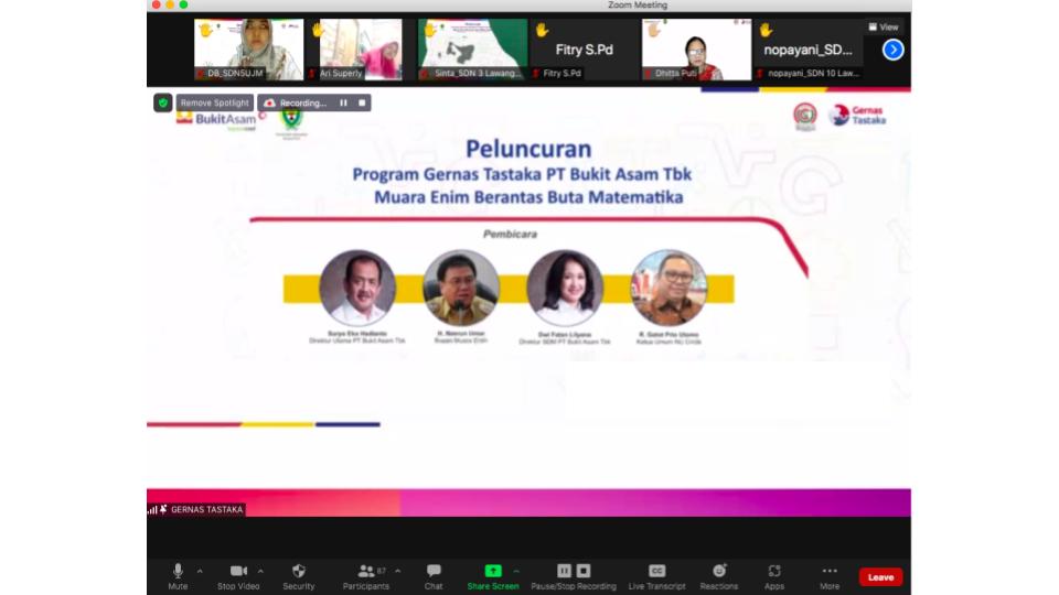 PTBA Dukung Gernas Pemberantasan Buta Literasi & Matematika