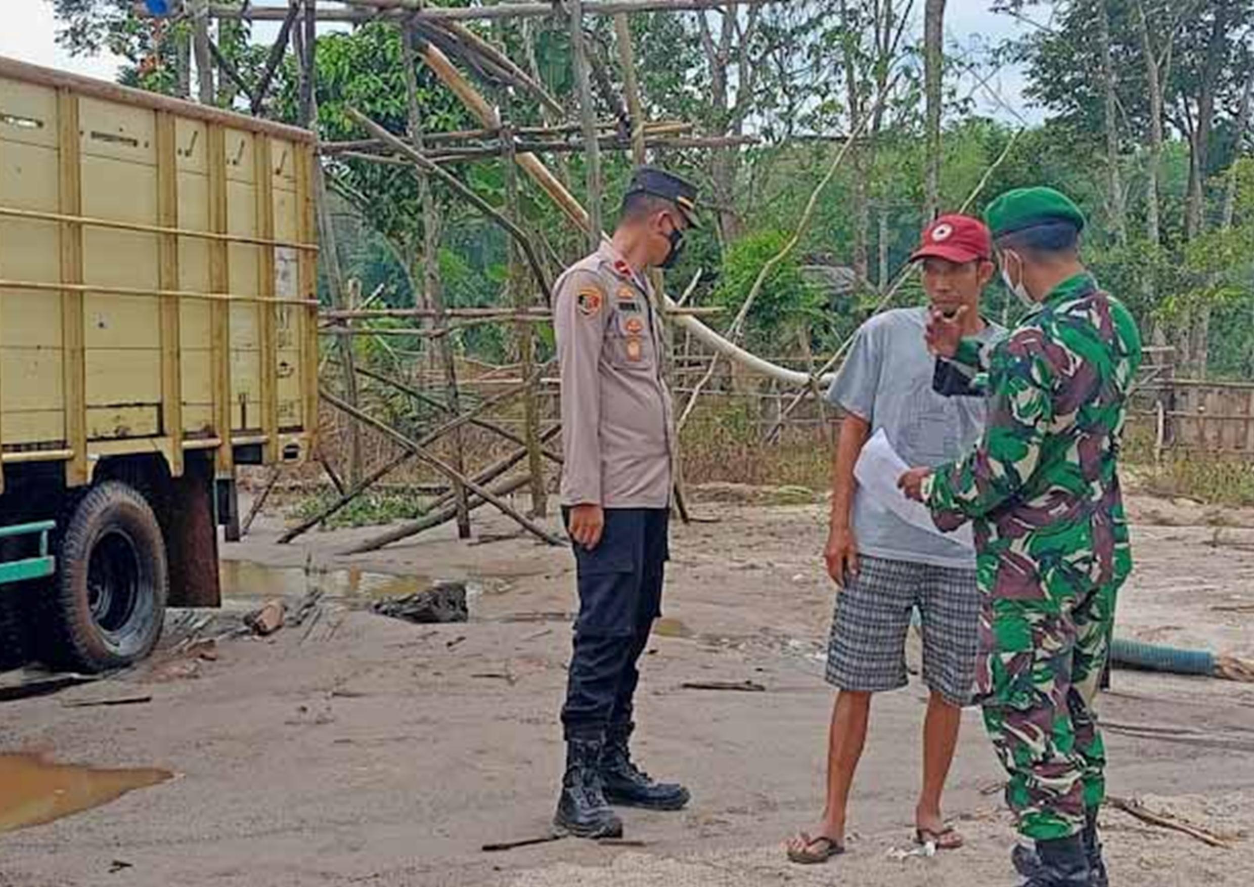 Polsek Tertibkan Tambang Pasir Ilegal