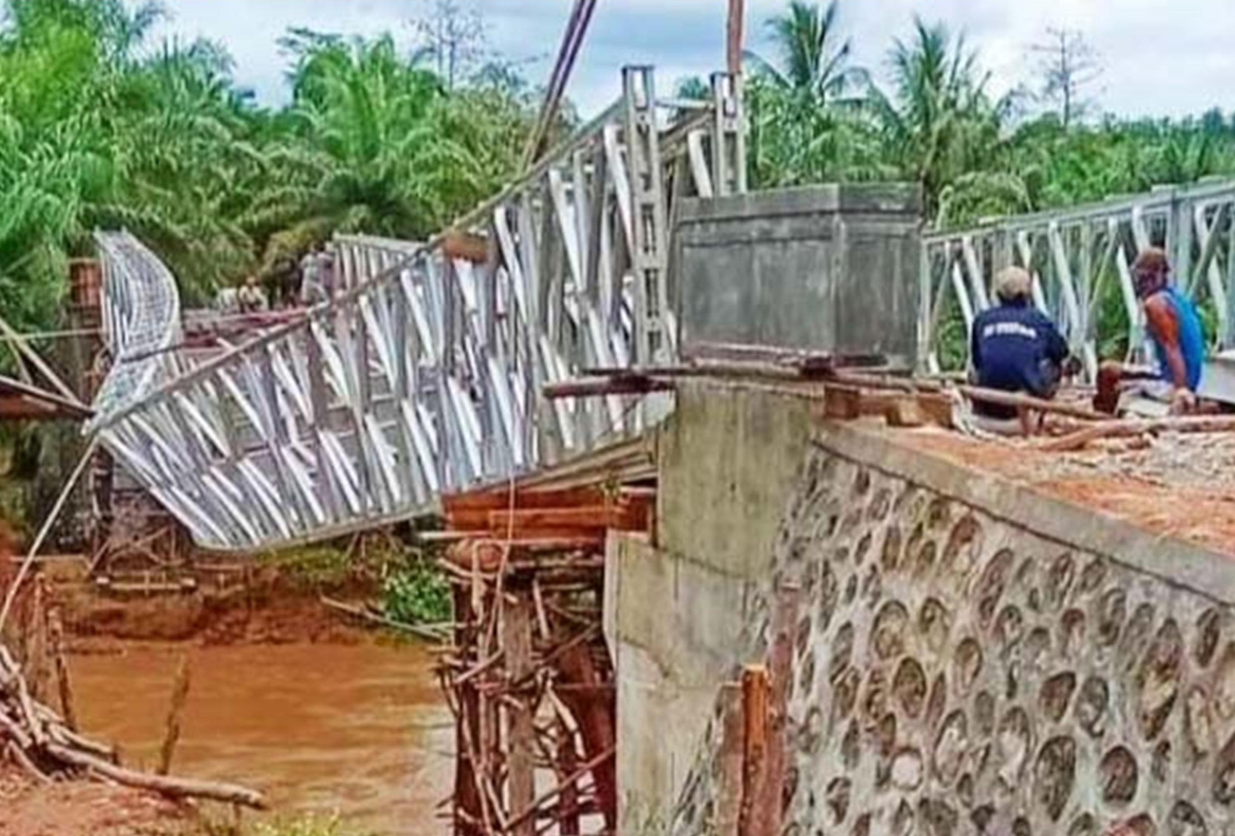 Polisi Selidiki Jembatan Senilai Rp3,6 Miliar yang Nyaris Ambruk