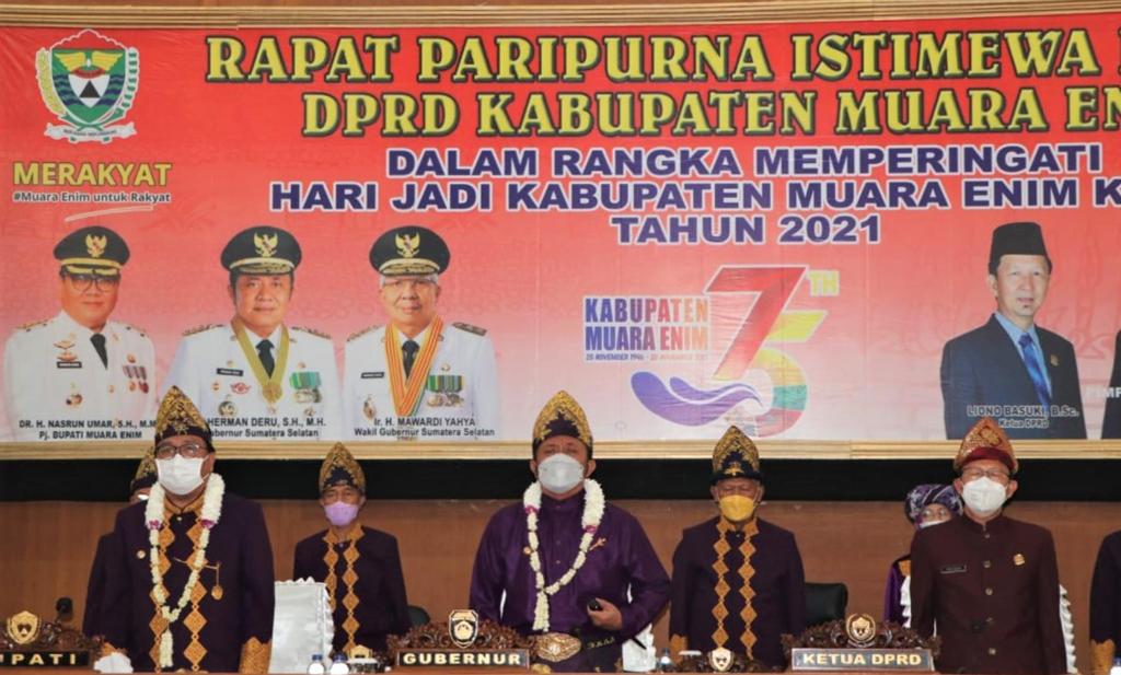 Gubernur Herman Deru Apresiasi Prestasi Pemkab Muara Enim