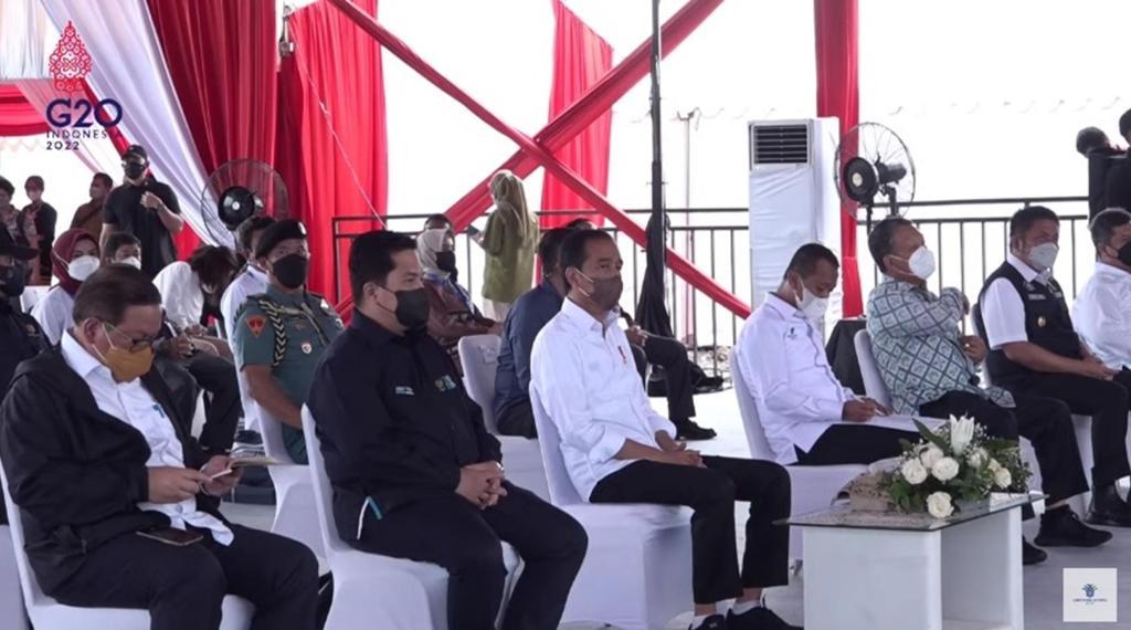 Presiden Jokowi Telah Tiba di Lokasi Groundbreaking Proyek Hilirisasi Batu Baru Menjadi DME di Muara Enim