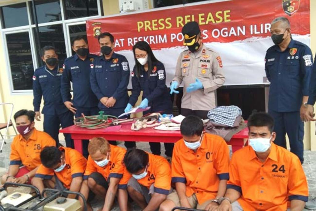 Satreskrim Polres OI Tangkap 6 Pelaku dari 3 Kasus Kejahatan Berbeda