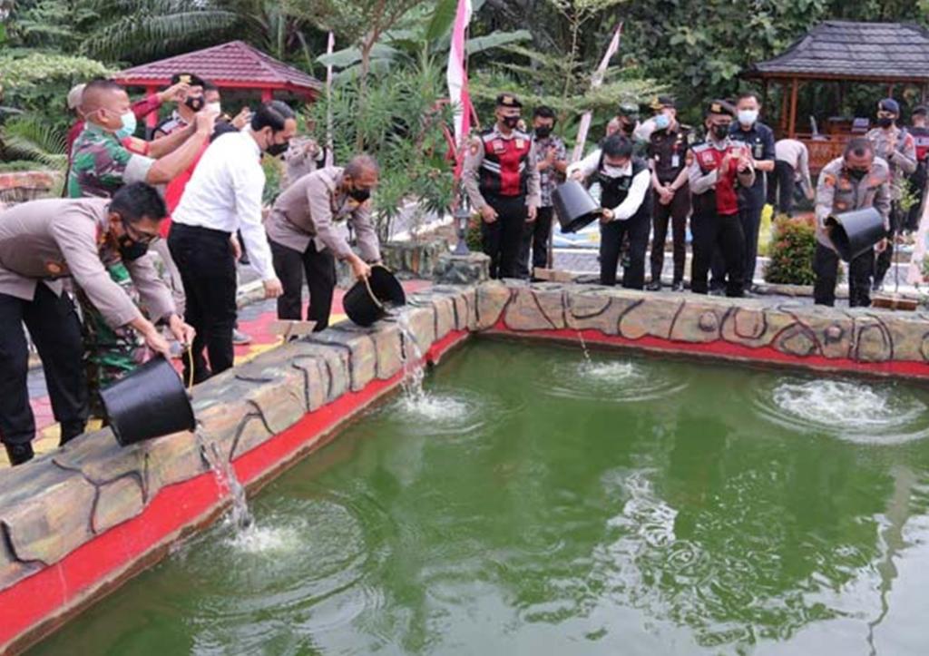 Kapolda Sumsel Resmikan Kolam Sanika Satyawada Polres Muara Enim