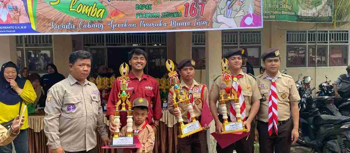 Wow, Anggota Pramuka Muara Enim Mengikuti Rangkaian Kegiatan Tri Lomba di HUT Baden Powell ke-167