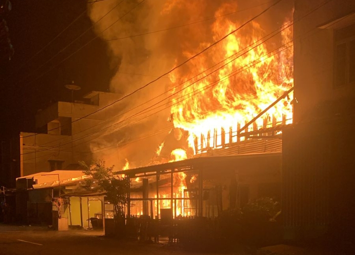 Korsleting Listrik, 3 Rumah di Muara Enim Ini Hangus Terbakar