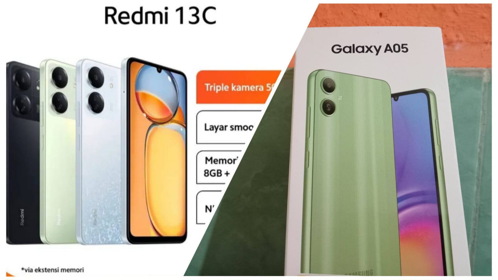 2 HP Merakyat Terlaris di Official Shopee, Redmi 13C dan Samsung A05 