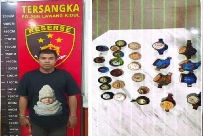 Pelaku Pencurian 27 Meteran Air Bekas Diringkus Polsek Lawang Kidul