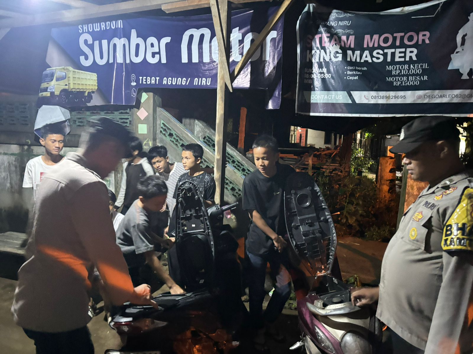 Polisi di Muara Enim Gelar Razia Antisipasi Kejahatan 3C di Malam Hari