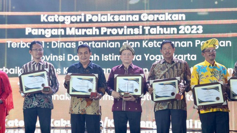 Pemprov Sumsel Terima Penghargaan Bapanas Award dari Badan Pangan Nasional