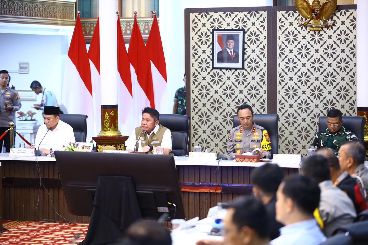 Pimpin Rakor Idulfitri, Gubernur Herman Deru Tekankan Sinergi Pengamanan dan Pelayanan Mudik