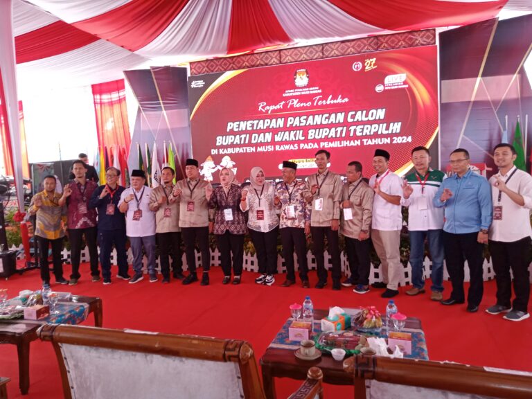 KPU Musi Rawas Tetapkan Ratna Machmud-Suprayitno Sebagai Bupati-Wakil Bupati Terpilih 2025-2030