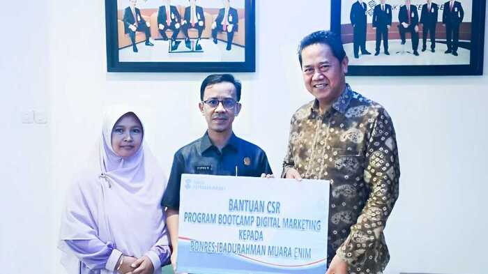 Support Ponpes Tahfiz Quran Ibadurrohman Muara Enim, Bank SumselBabel Keluarkan Dana CSR