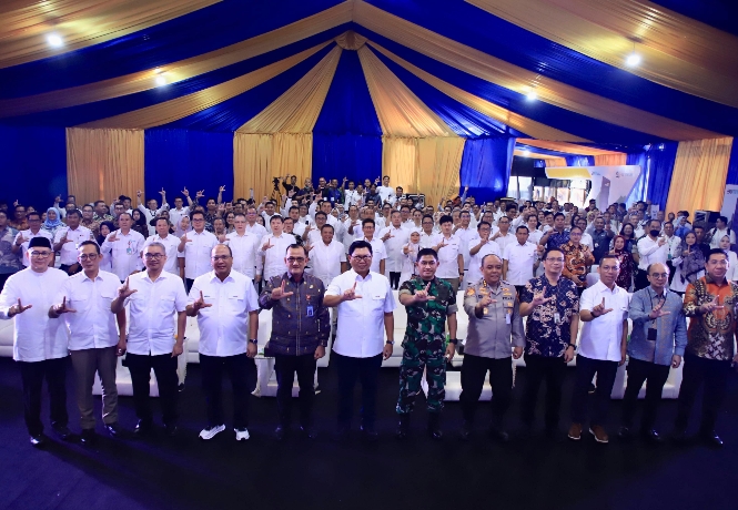 Sekda Sumsel Groundbreaking Mandiri Financial Center Palembang