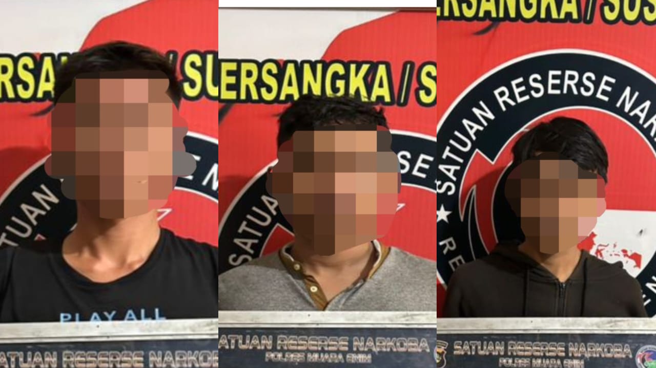 Tiga Pengedar Sabu Ditangkap Satresnarkoba Polres Muara Enim di Kontrakannya