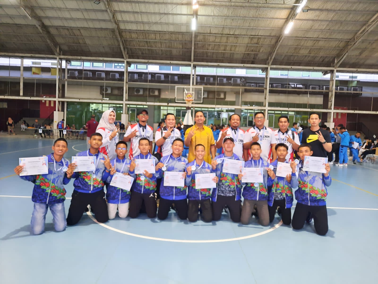 Tim Basket Putra Muara Enim Bawa Pulang Medali Perak di Ajang Popda