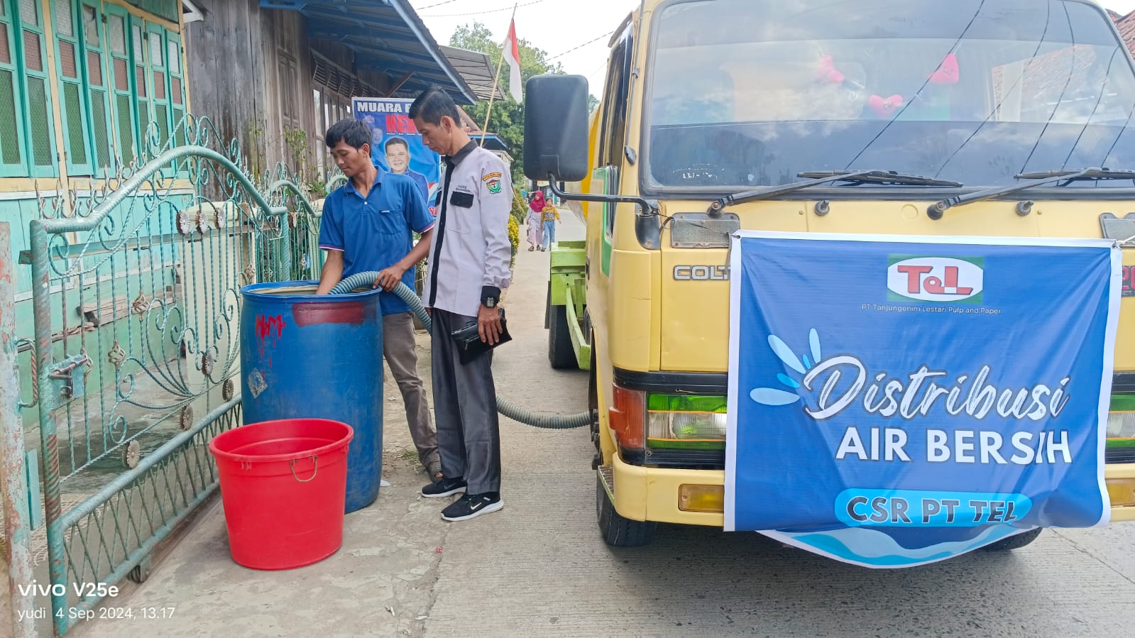 Musim Kemarau, PT TeL Distribusikan Bantuan Air Bersih