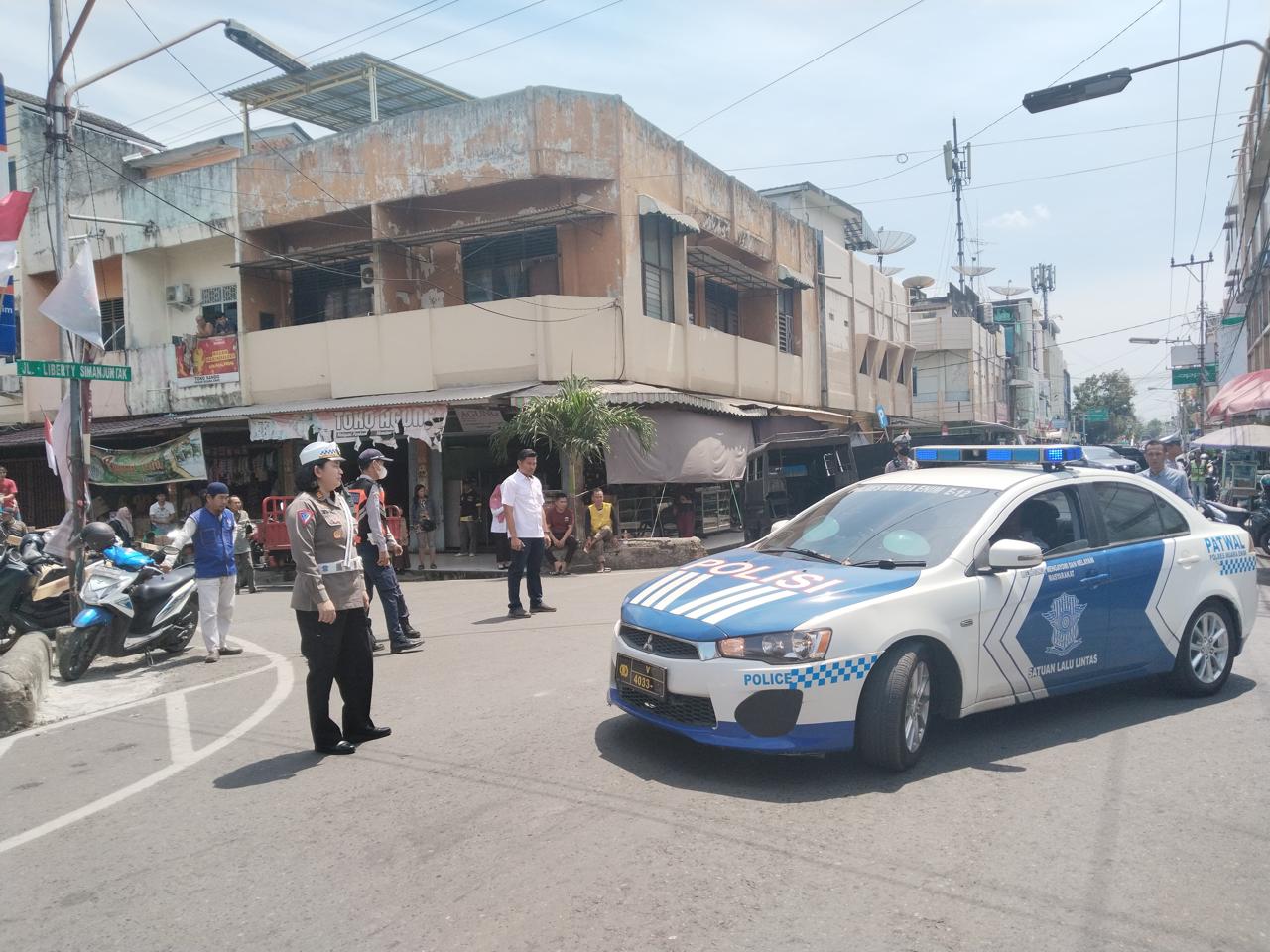 Satgas Kamseltibcarlantas Polres Gelar Patroli di Kota Muara Enim