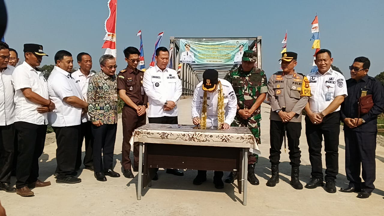 Alhamdulillah! Jembatan Air Lematang Desa Ujan Mas Lama Akhirnya Diresmikan Pj Gubernur Sumsel