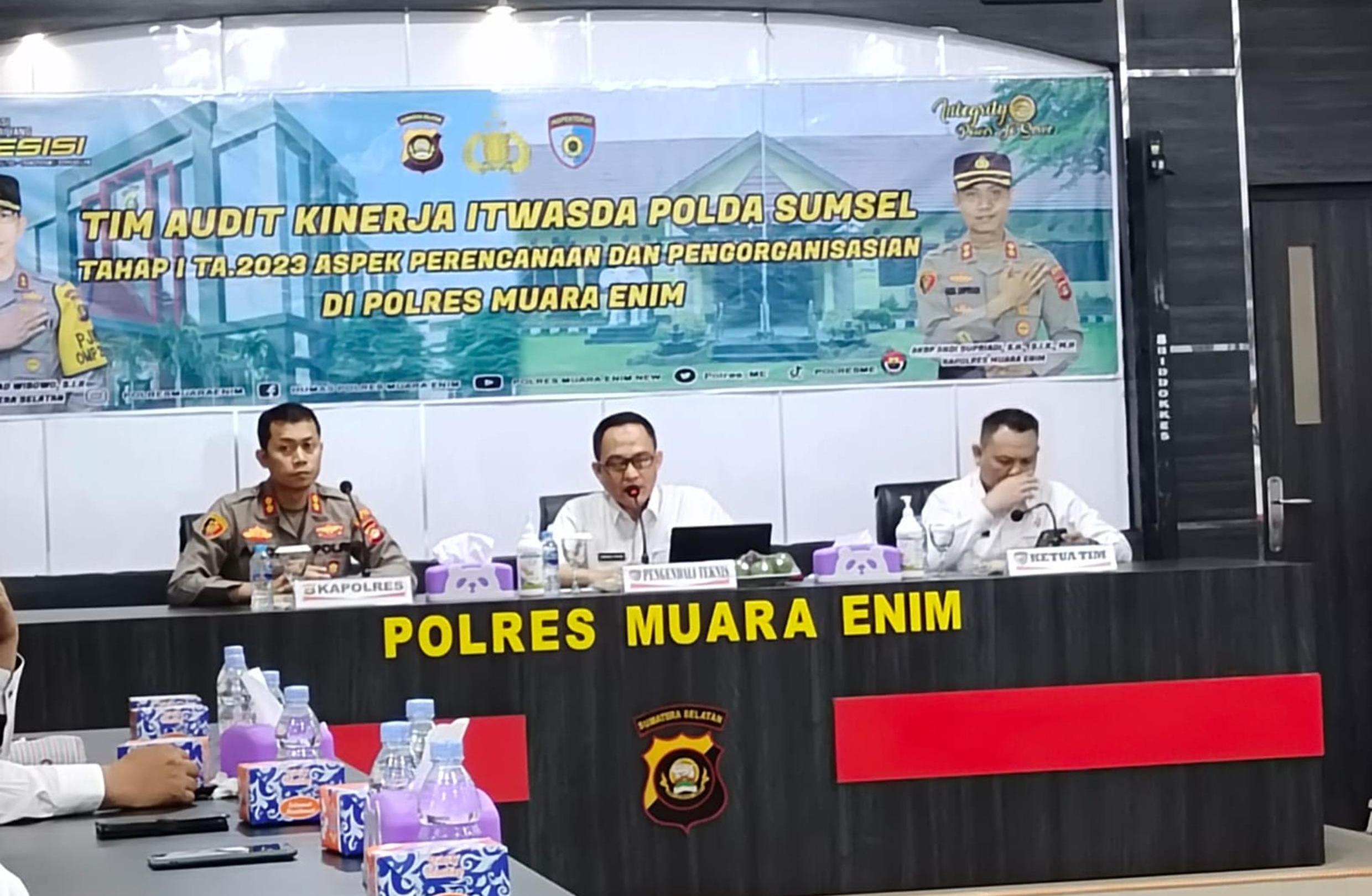 Sambangi Polres Muara Enim, Ini yang Dilakukan Tim Audit Kinerja Itwasda Polda Sumsel