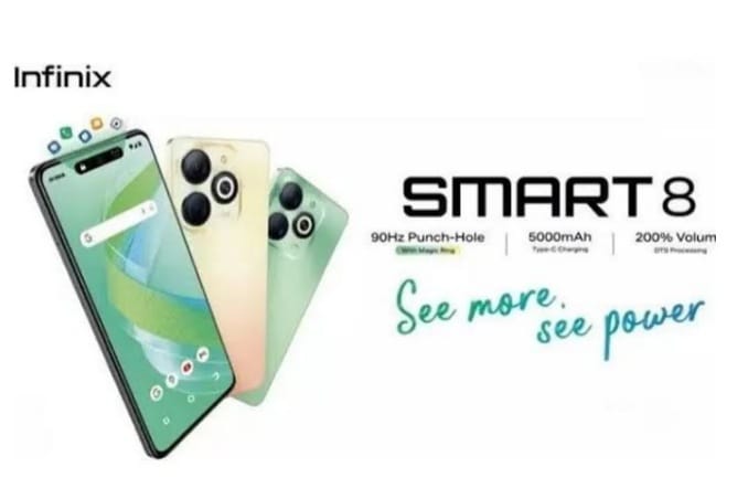 Infinix SMART 8, HP Android yang Dilengkapi Fitur Ala iPhone, Harganya Hanya Rp1 Jutaan
