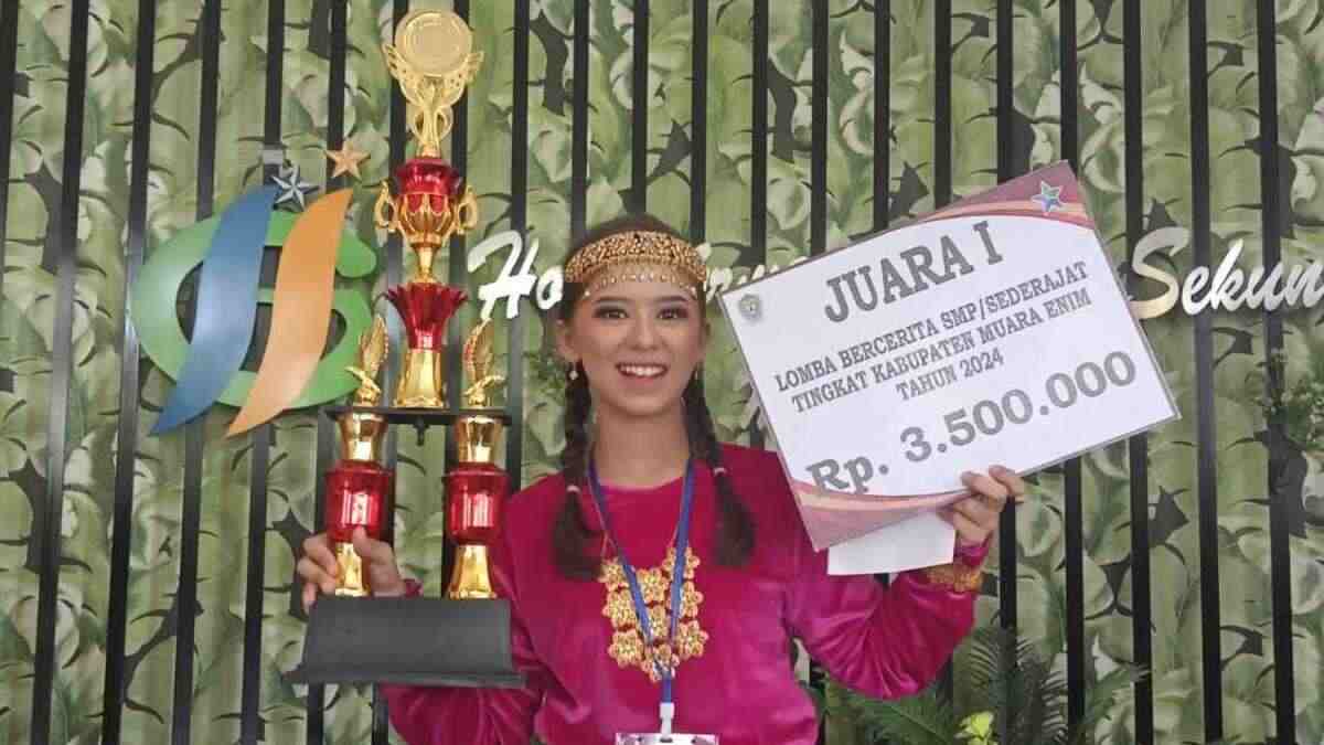 Bintang Nazhifah Banafsha, Siswi SMP Bukit Asam Juara Lomba Bercerita Tingkat Daerah