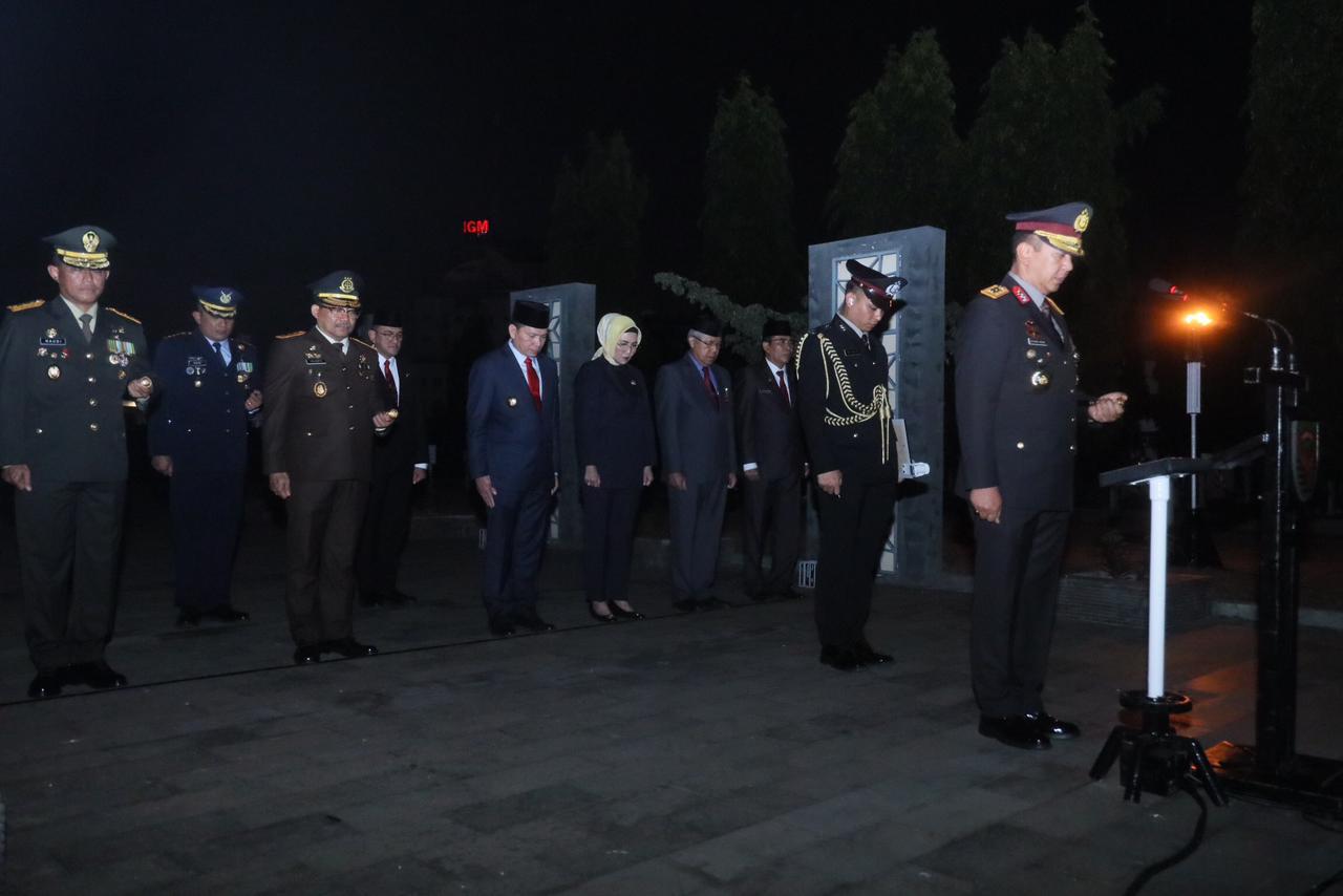 Forkopimda Sumsel Gelar Apel Penghormatan Renungan Suci di Makam Pahlawan Ksatria Ksetra Siguntang