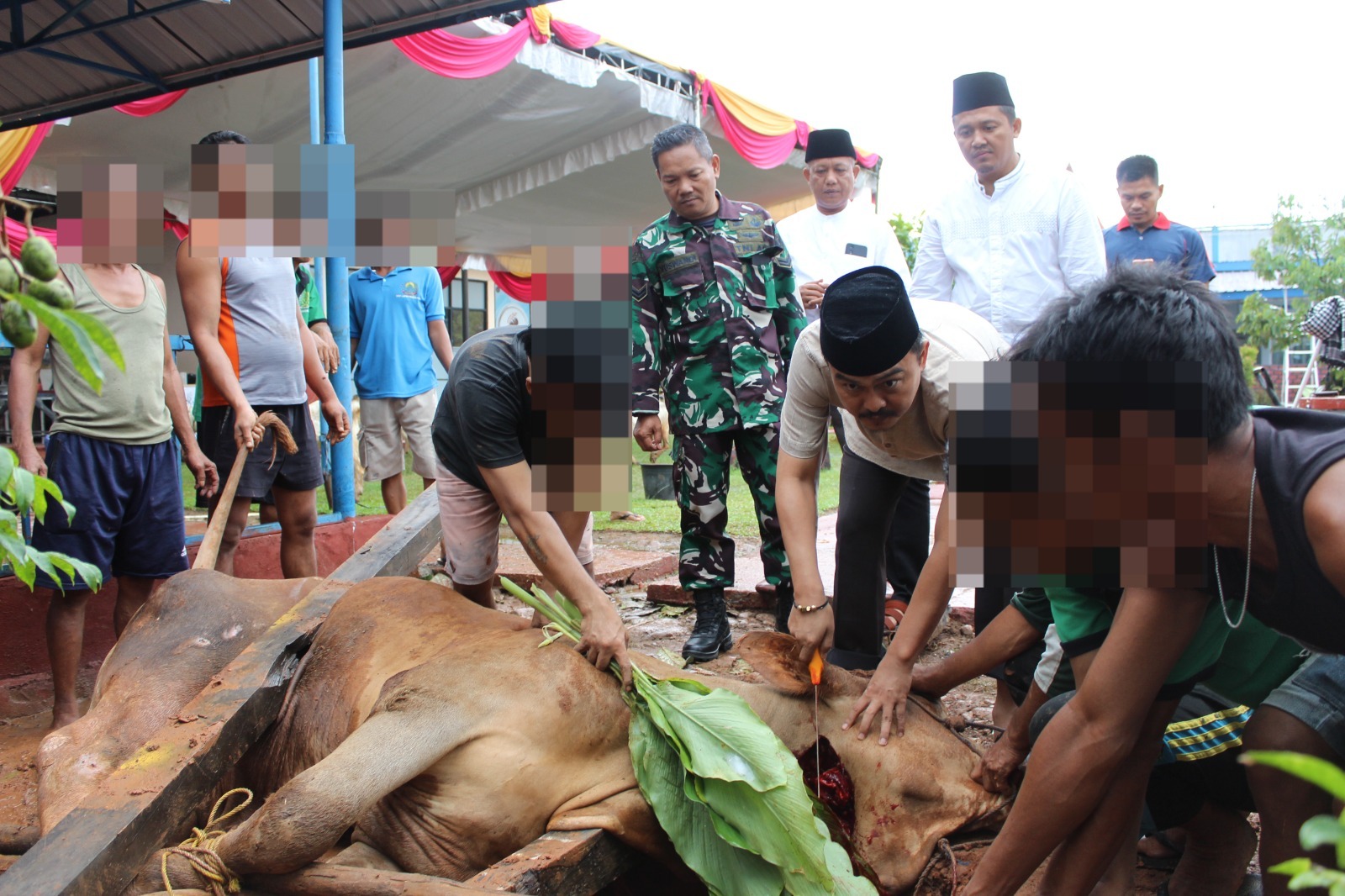 Berkah Idul Adha, Lapas Kelas IIB Muara Enim Adakan Pemotongan Hewan Kurban