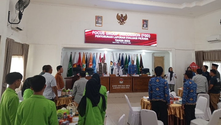 KPU Muara Enim Gelar FGD Penyusunan Laporan Evaluasi Pilkada 2024