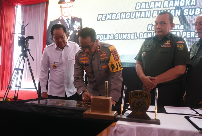 Wagub Sumsel Groundbreaking  Pembangunan Rumah Subsidi Layak Huni Bagi Pegawai dan Anggota Polri