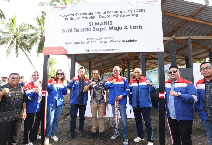 Elnusa Petrofin Resmikan Program CSR 'Si Manis' di Desa Sapa Minahasa Selatan