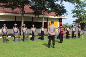 Polres Muara Enim Gelar Sispam Mako untuk Tingkatkan Kesiapsiagaan Personel