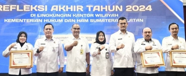 Refleksi Akhir Tahun dan Evaluasi Kinerja 2024, Lapas Kelas IIB Muara Enim Raih Predikat Terbaik III