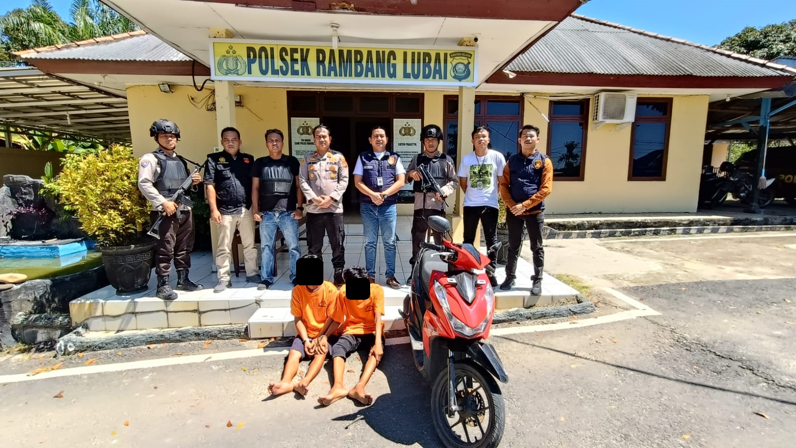 Sindikat Pencurian Sepeda Motor Berhasil Diringkus Team Elang Polsek Rambang Lubai
