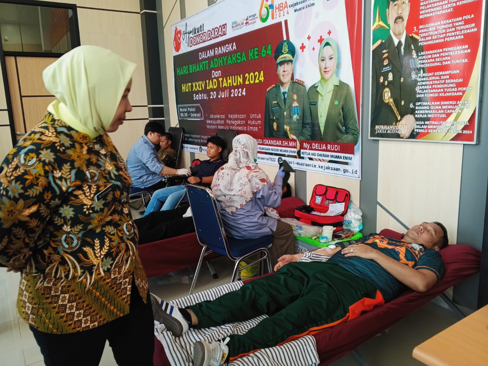 Peringati Hari Bhakti Adhyaksa dan HUT IAD, Kejari Muara Enim Adakan Donor Darah untuk Kemanusiaan