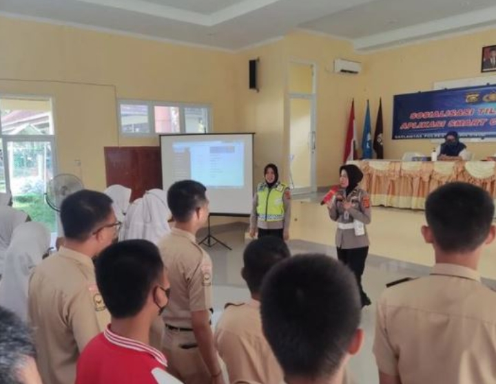 Satlantas Polres Muara Enim Polda Sumatera Selatan Kunjungi SMAN 1 Muara Enim, Ini Tujuannya