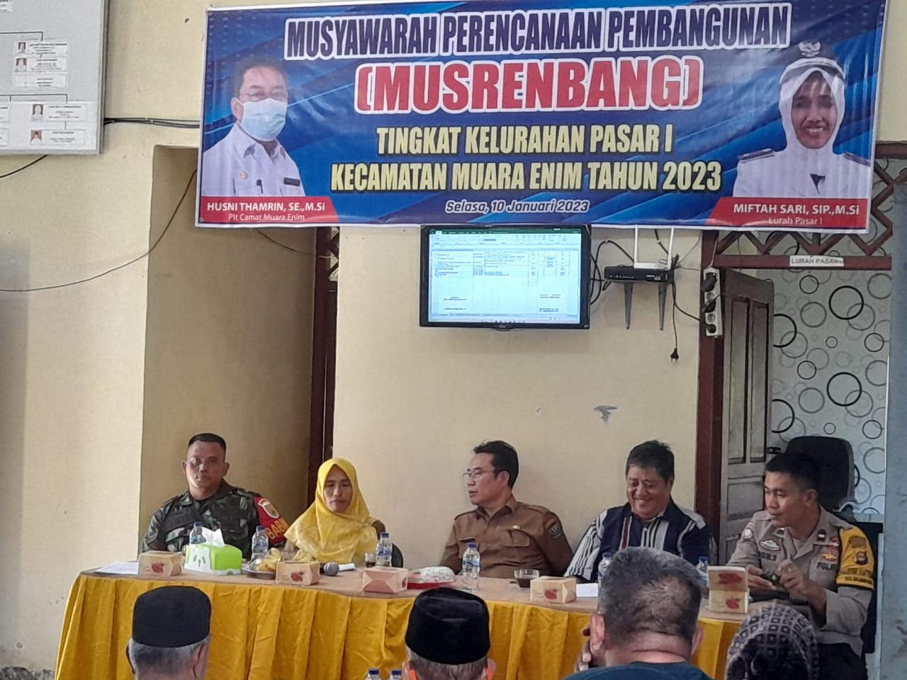 Musrenbang di Kelurahan Pasar I Muara Enim Sumsel Mendapat Perhatian dari Unsur Tripika Setempat