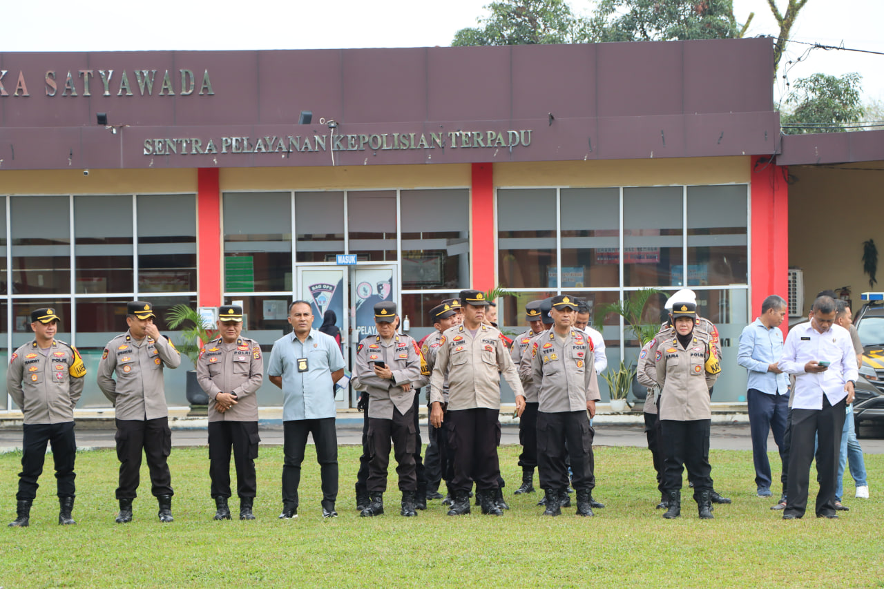 Mantapkan Kesiapan Pengamanan Pilkada, Polres Muara Enim Gelar Apel Operasi Mantap Praja 2024