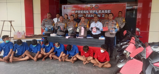 Polres Muara Enim Ringkus Pelaku Pencurian Sepeda Motor