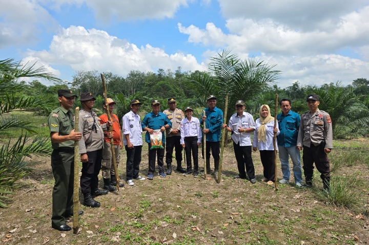 TNI-Polri dan Pemerintah Desa Manfaatkan Lahan Tidur jadi Produktif