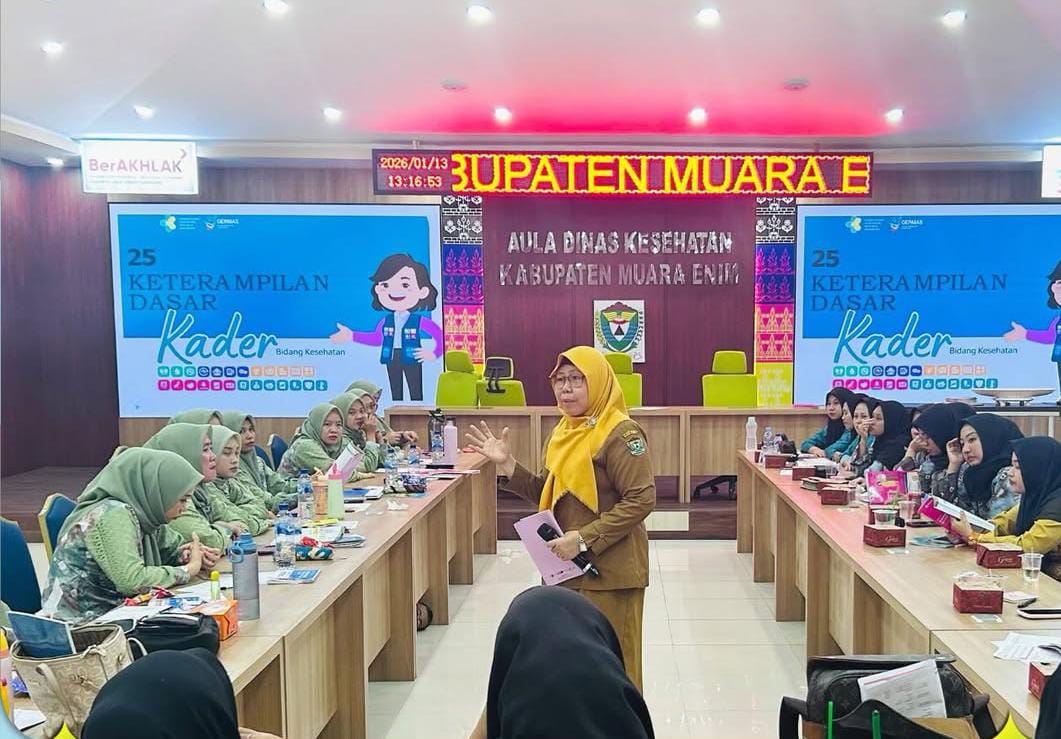 Dinkes Muara Enim Latih 31 Kader Posyandu Keterampilan Dasar Kesehatan