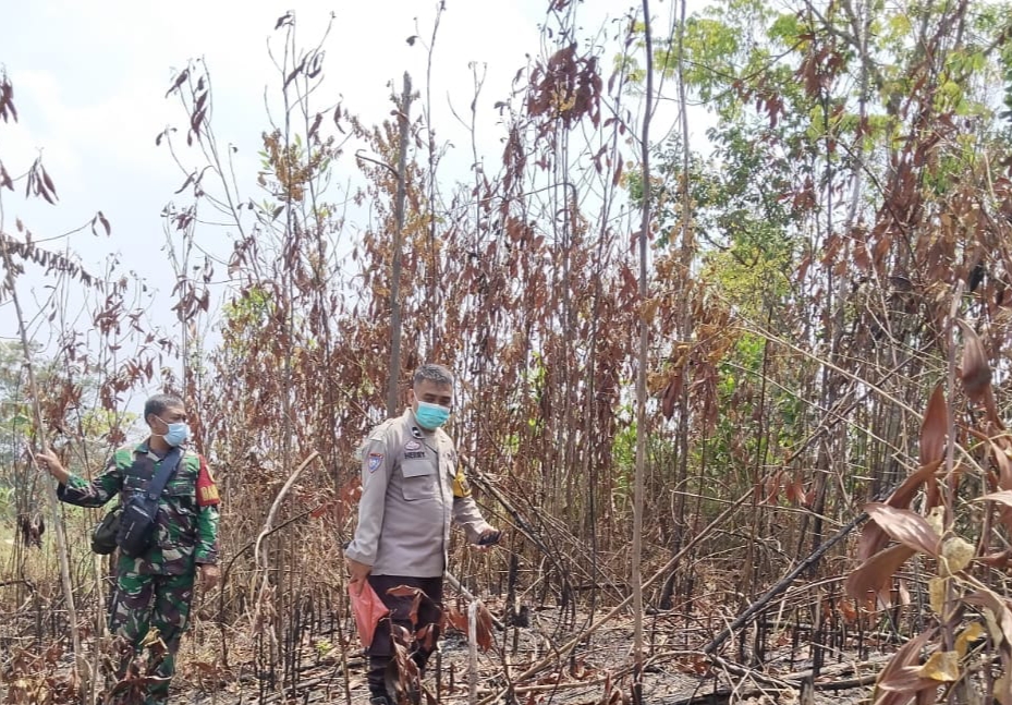 Bhabinkamtibmas dan Babinsa Sisir Perbatasan Cegah Karhutla