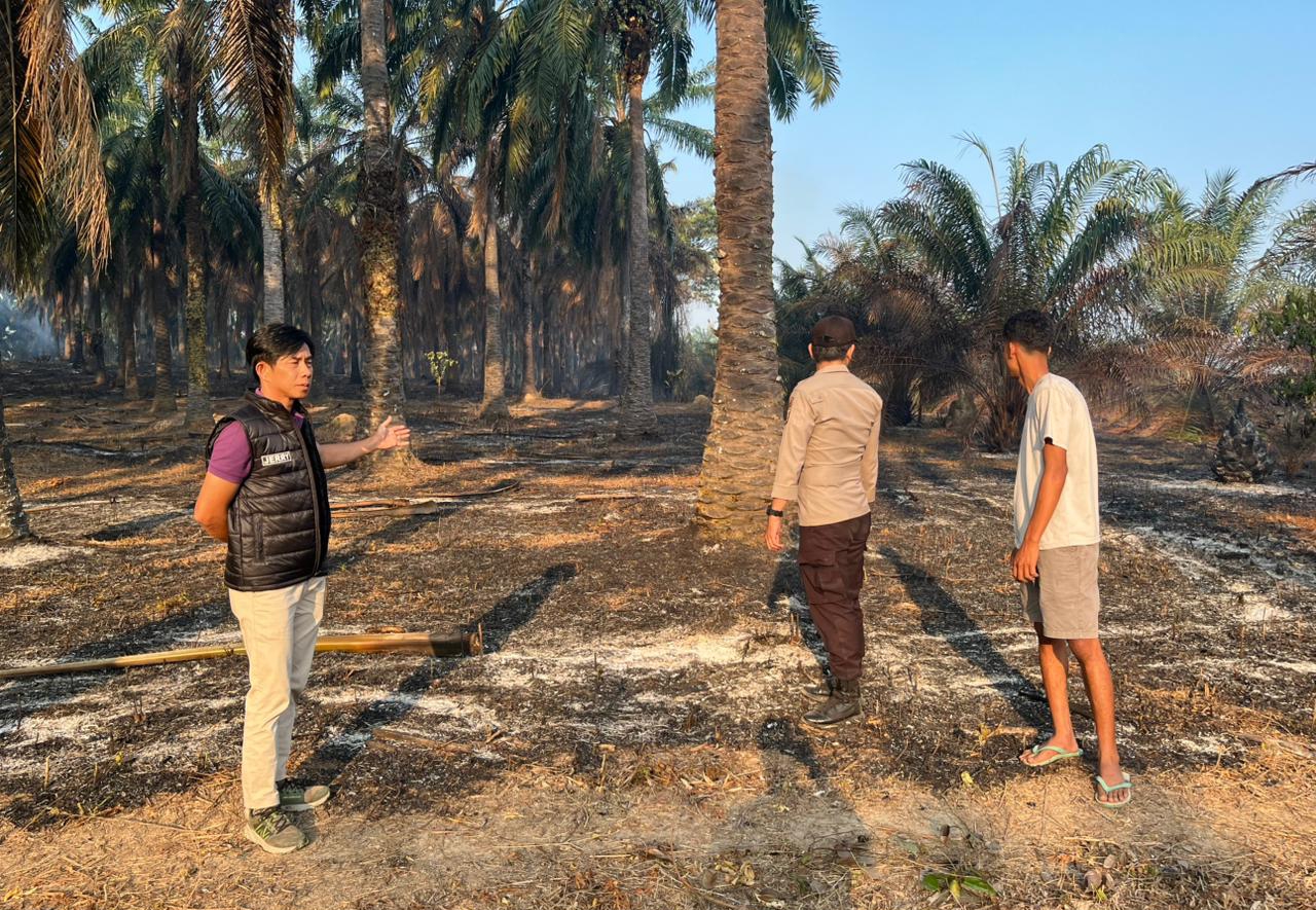 Deteksi Hotspot, Polsek Gunung Megang Gerak Cepat Cek Titik Api di Desa Bangun Sari