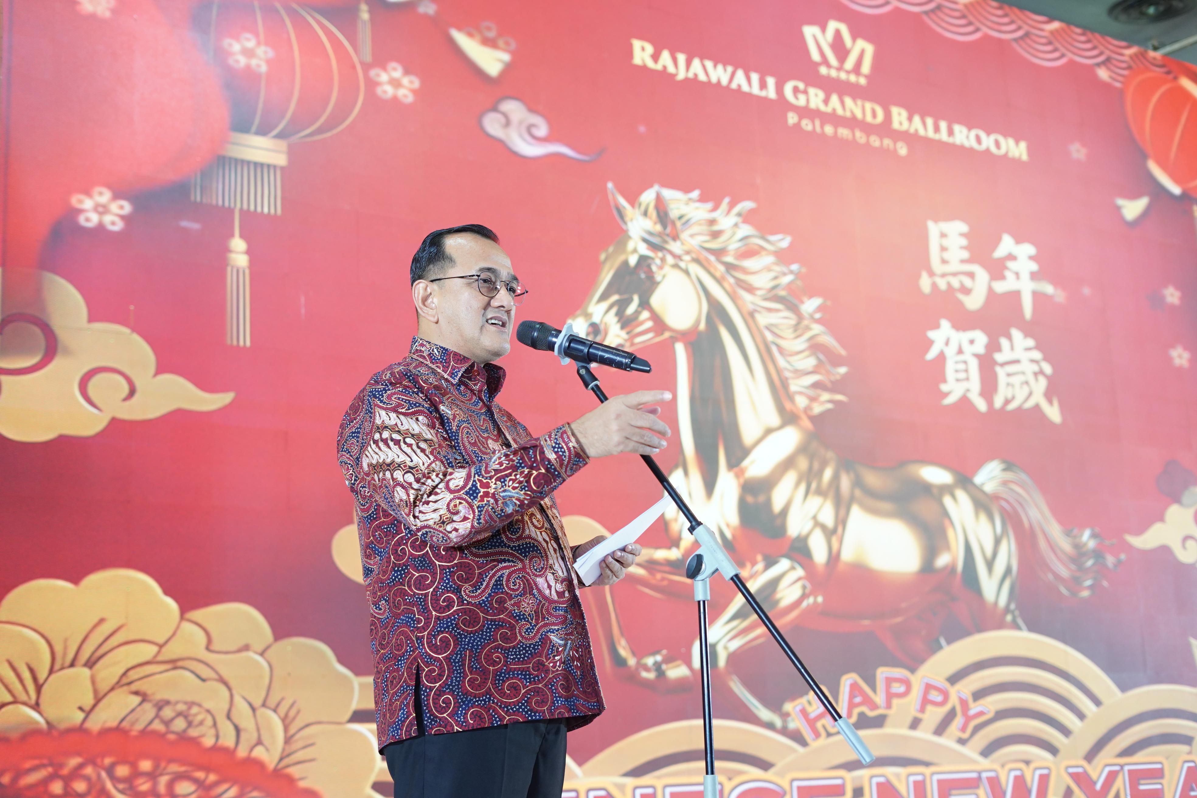 Sekda Edward Candra Hadiri Imlek Bersama Warga Tionghoa, Tegaskan Komitmen Harmoni dan Persatuan di Sumsel