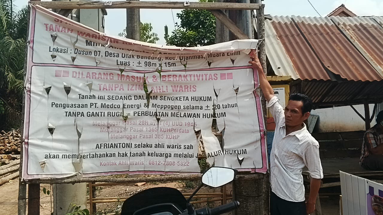 Warga Ulak Bandung Ini Tuntut Ganti Rugi Rp5,8 Miliar ke PT Medco dan PT Meppogen